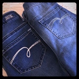 Justice girls jean and jegging bundle SZ 12